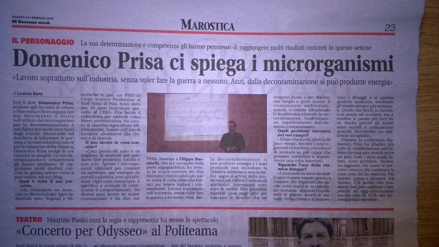 I microrganismi per Domenico&nbsp;Prisa