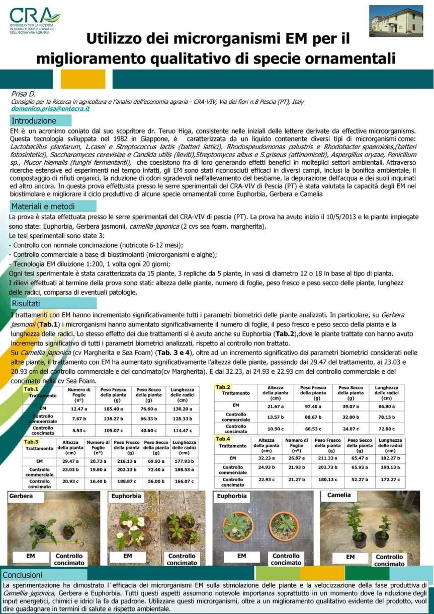 MICRONATURALE: UTILIZZO DEI MICRORGANISMI EM PER IL MIGLIORAMENTO QUALITATIVO DI SPECIE&nbsp;ORNAMENTALI