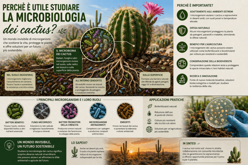 Perché è utile studiare la microbiologia dei cactus? Un mondo invisibile che sostiene la vita nel&nbsp;deserto