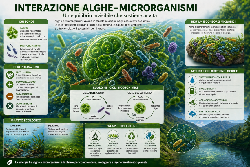 Interazione tra alghe e microrganismi: un equilibrio invisibile che sostiene la&nbsp;vita