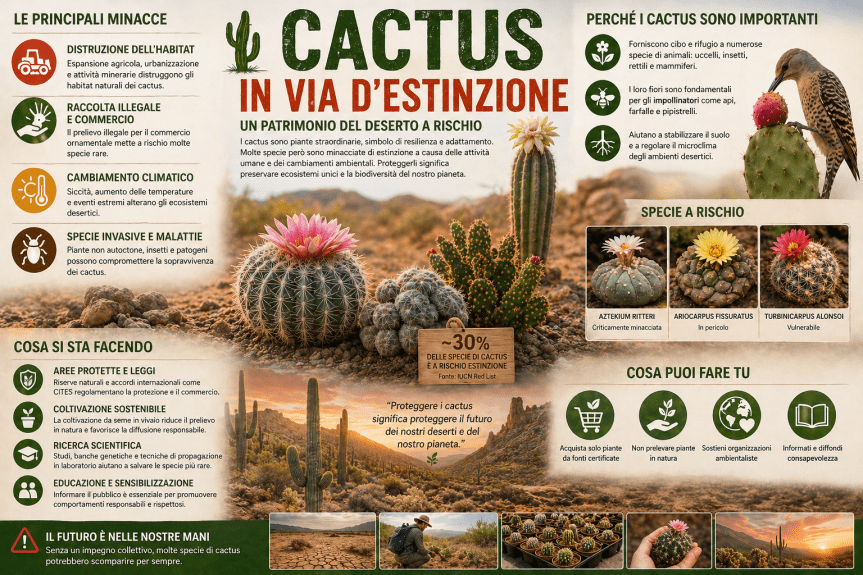 Cactus in via d’estinzione: un patrimonio del deserto a&nbsp;rischio