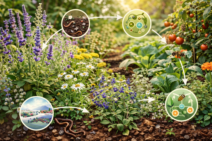 Orto sinergico: usare aromatiche e officinali per migliorare il&nbsp;suolo