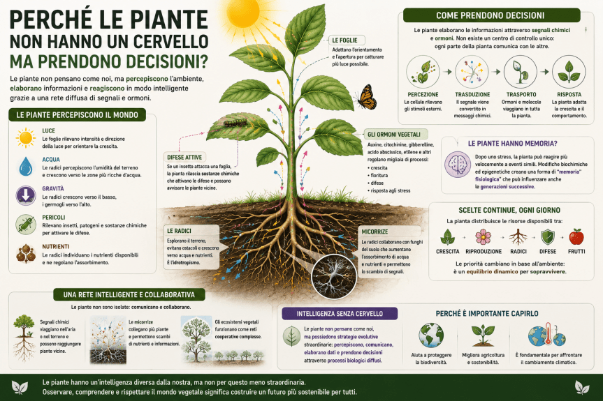 Perché le piante non hanno un cervello ma prendono decisioni? Il sorprendente modo in cui gli organismi vegetali risolvono i&nbsp;problemi