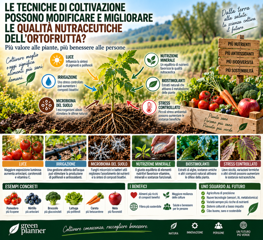 Le tecniche di coltivazione possono modificare e migliorare le qualità nutraceutiche dell’ortofrutta?